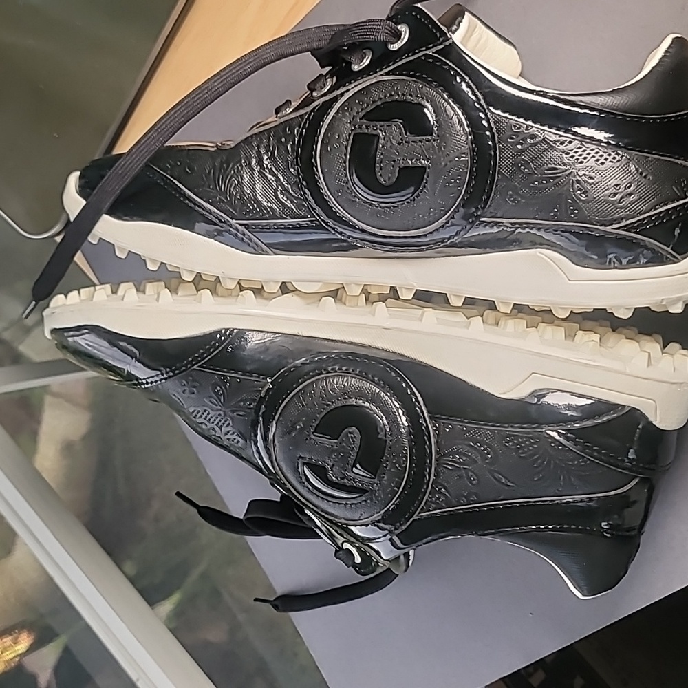 Duca Del Cosma Women's Golf Shoes Size 9 Black Patent Italian Leather - Picture 9 of 13